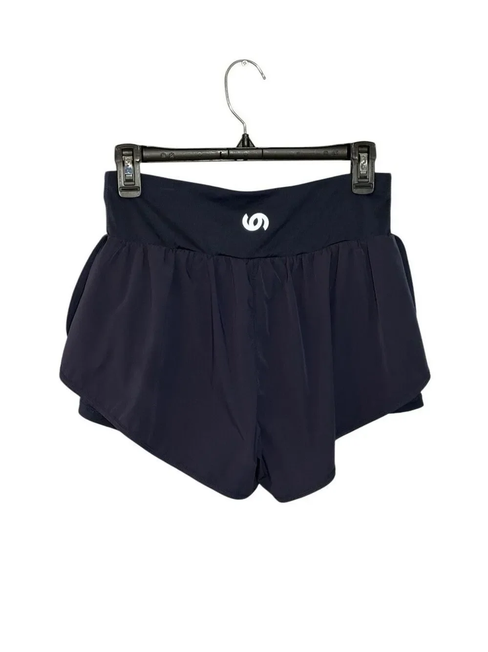 Cadmus 2 in 1 high rise athletic shorts in slate blue - M
